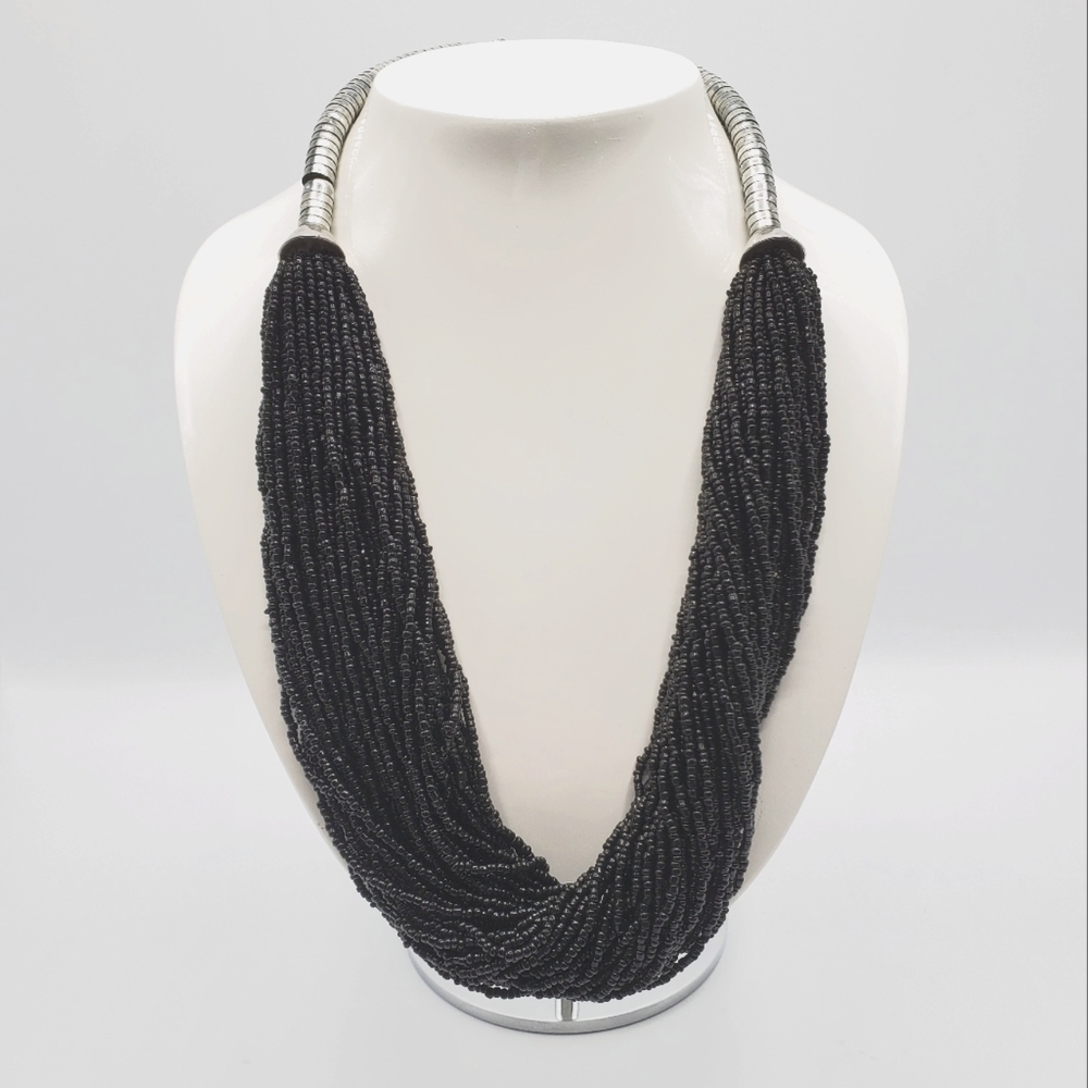 Chunky‎ Multi Strand Beaded Statement Necklace